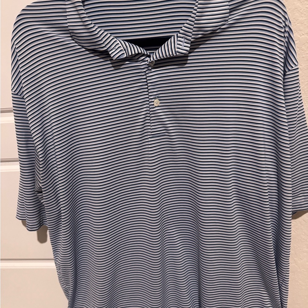 Black and White Relaxed Polo Shirt with Button Down Style